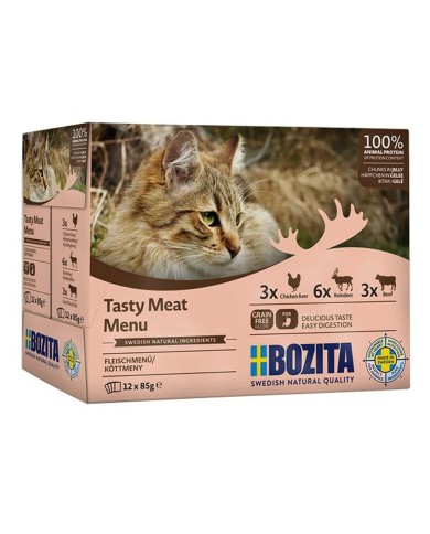Cibo per gatti Bozita Tasty meat menu 12 x 85 g
