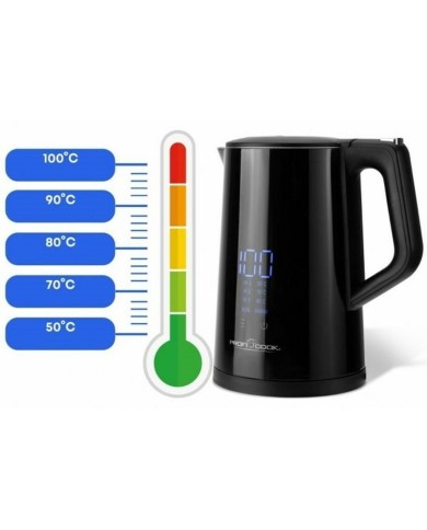 Bollitore Proficook PC-WKS 1243 Nero Acciaio inossidabile 2200 W 1,7 L