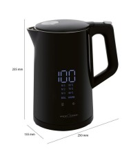 Bollitore Proficook PC-WKS 1243 Nero Acciaio inossidabile 2200 W 1,7 L Bollitore Proficook PC-WKS 1243 Nero Acciaio inossidabile 2200 W 1,7 L