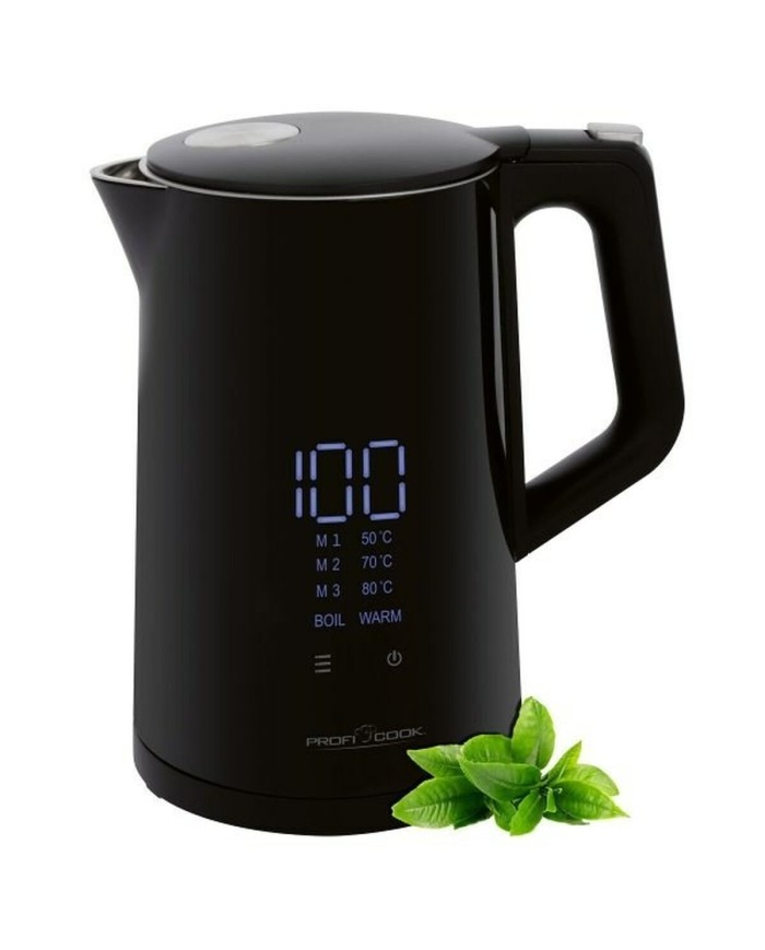 Bollitore Proficook PC-WKS 1243 Nero Acciaio inossidabile 2200 W 1,7 L Bollitore Proficook PC-WKS 1243 Nero Acciaio inossidabile 2200 W 1,7 L