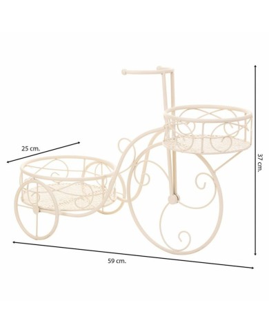 Supporto per Vaso Alexandra House Living Bianco Metallo Ferro Bicicletta 30 x 61 x 55 cm Supporto per Vaso Alexandra House Living Bianco Metallo Ferro Bicicletta 30 x 61 x 55 cm