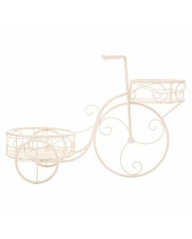 Supporto per Vaso Alexandra House Living Bianco Metallo Ferro Bicicletta 30 x 61 x 55 cm Supporto per Vaso Alexandra House Living Bianco Metallo Ferro Bicicletta 30 x 61 x 55 cm