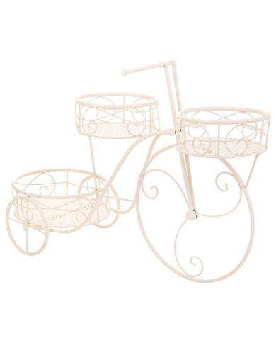 Supporto per Vaso Alexandra House Living Bianco Metallo Ferro Bicicletta 28 x 28 x 28 cm Supporto per Vaso Alexandra House Living Bianco Metallo Ferro Bicicletta 28 x 28 x 28 cm