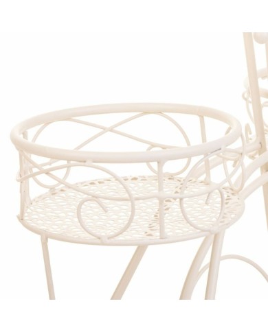 Supporto per Vaso Alexandra House Living Bianco Metallo Ferro Bicicletta 28 x 28 x 28 cm Supporto per Vaso Alexandra House Living Bianco Metallo Ferro Bicicletta 28 x 28 x 28 cm