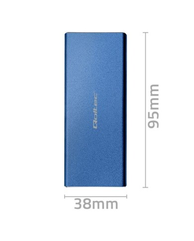 Scatola Esterna Qoltec 51832 Azzurro