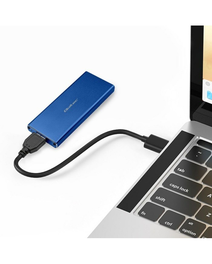 Scatola Esterna Qoltec 51832 Azzurro Scatola Esterna Qoltec 51832 Azzurro