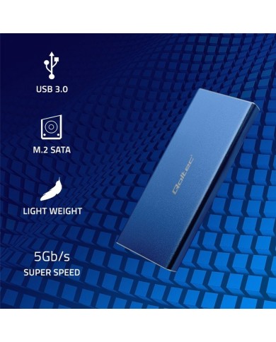 Scatola Esterna Qoltec 51832 Azzurro