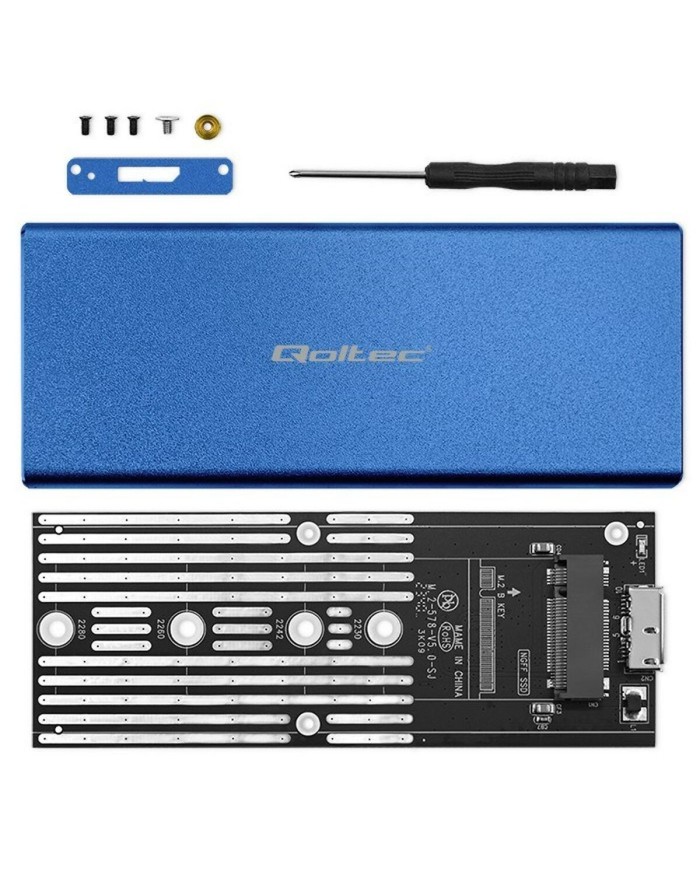 Scatola Esterna Qoltec 51832 Azzurro Scatola Esterna Qoltec 51832 Azzurro