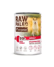Cibo umido VETEXPERT RAW PALEO Carne di manzo e vitello 400 g
