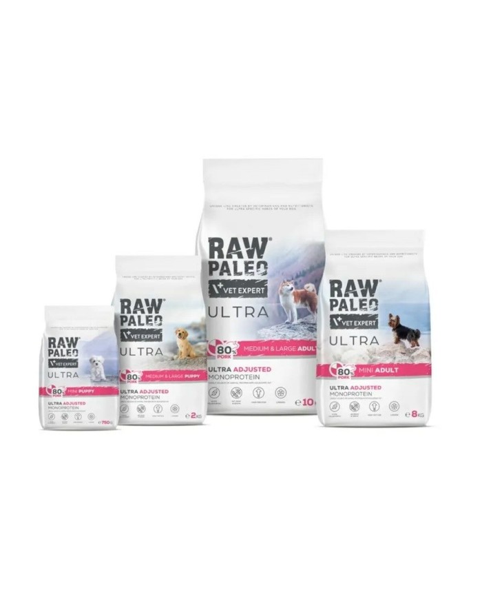 mangime VETEXPERT RAW PALEO Ultra Pork Mini Adult Maiale 750 g mangime VETEXPERT RAW PALEO Ultra Pork Mini Adult Maiale 750 g