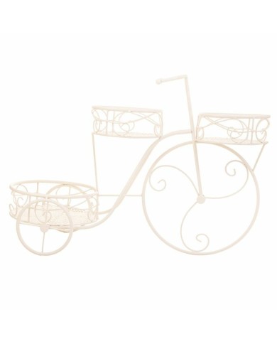 Supporto per Vaso Alexandra House Living Bianco Metallo Ferro Bicicletta 28 x 28 x 28 cm Supporto per Vaso Alexandra House Living Bianco Metallo Ferro Bicicletta 28 x 28 x 28 cm