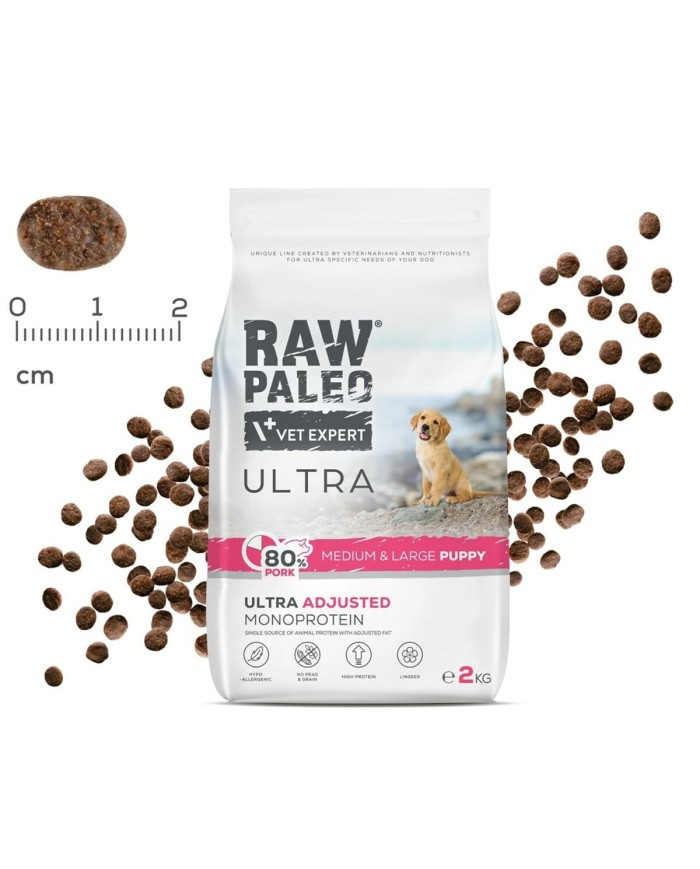 mangime VETEXPERT RAW PALEO Ultra Pork Medium & Large Puppy Maiale 10 kg mangime VETEXPERT RAW PALEO Ultra Pork Medium & Large Puppy Maiale 10 kg