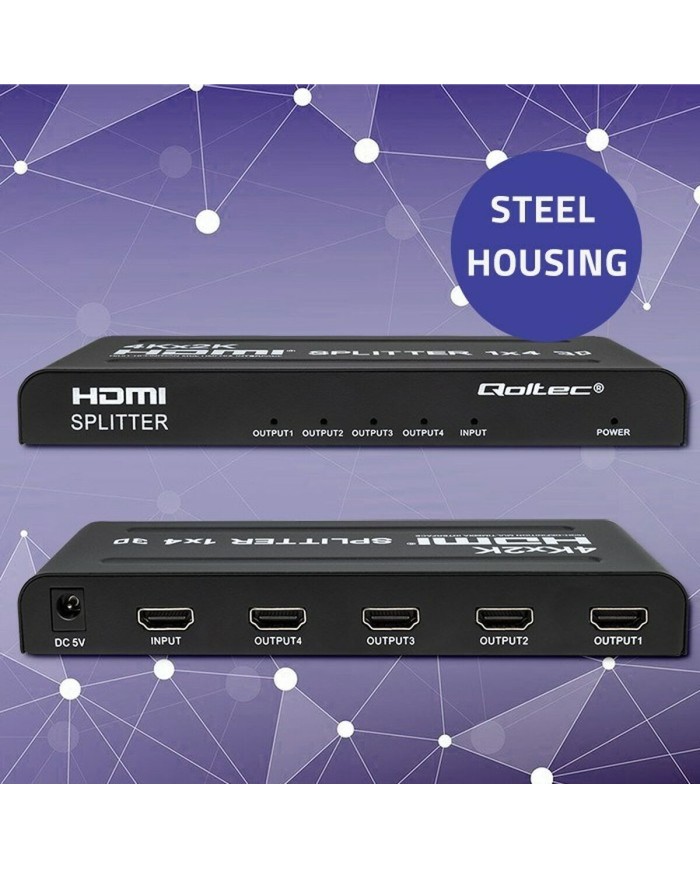 Switch HDMI Qoltec 51798 Nero Switch HDMI Qoltec 51798 Nero