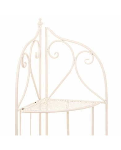 Scaffale ad Angolo Alexandra House Living Bianco Metallo Ferro Forjare 30 x 38 x 30 cm