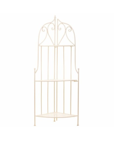 Scaffale ad Angolo Alexandra House Living Bianco Metallo Ferro Forjare 30 x 38 x 30 cm