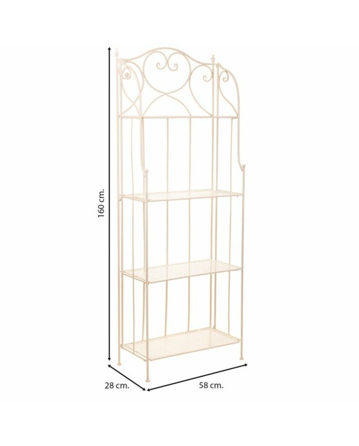 Scaffale Alexandra House Living Bianco Metallo Ferro 28 x 70 x 28 cm