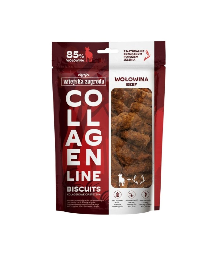 Snack per Cani WIEJSKA ZAGRODA Collagen Line Carne di manzo e vitello 90 g