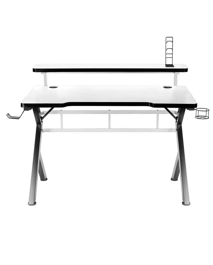 Scrivania Gaming Huzaro HZ-Hero 5.0 White Bianco Nero Fibra di carbonio 120 x 60 cm Scrivania Gaming Huzaro HZ-Hero 5.0 White Bianco Nero Fibra di carbonio 120 x 60 cm