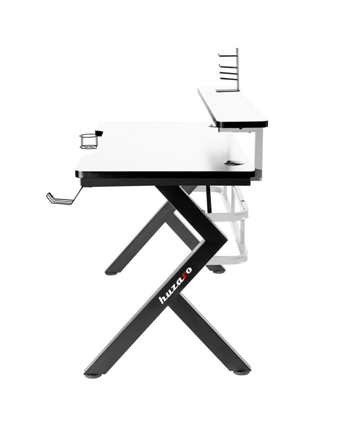 Scrivania Gaming Huzaro HZ-Hero 5.0 White Bianco Nero Fibra di carbonio 120 x 60 cm Scrivania Gaming Huzaro HZ-Hero 5.0 White Bianco Nero Fibra di carbonio 120 x 60 cm