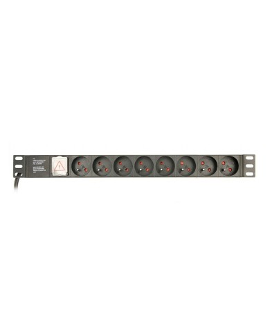 Multipresa 19" 8 Tomas Schuko con On/Off Switch GEMBIRD EG-PDU-014-FC14 (3 m) Multipresa 19" 8 Tomas Schuko con On/Off Switch GEMBIRD EG-PDU-014-FC14 (3 m)