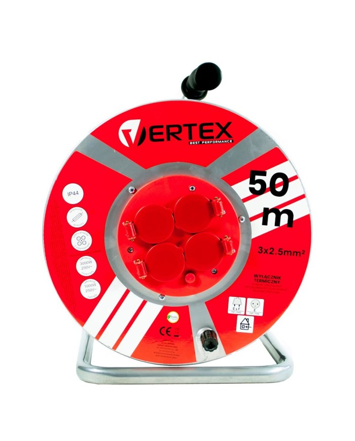 Cavo Prolunga Vertex PB50METAL Nero Argento 50 m Cavo Prolunga Vertex PB50METAL Nero Argento 50 m