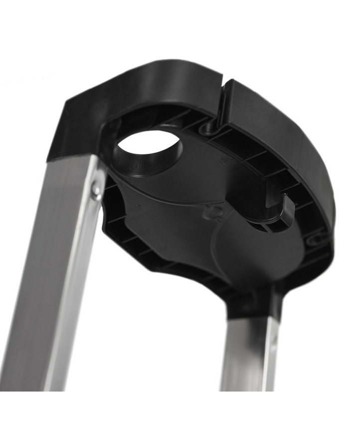 Scala Pieghevole a 3 Scalini Krause 126313 Argentato Alluminio