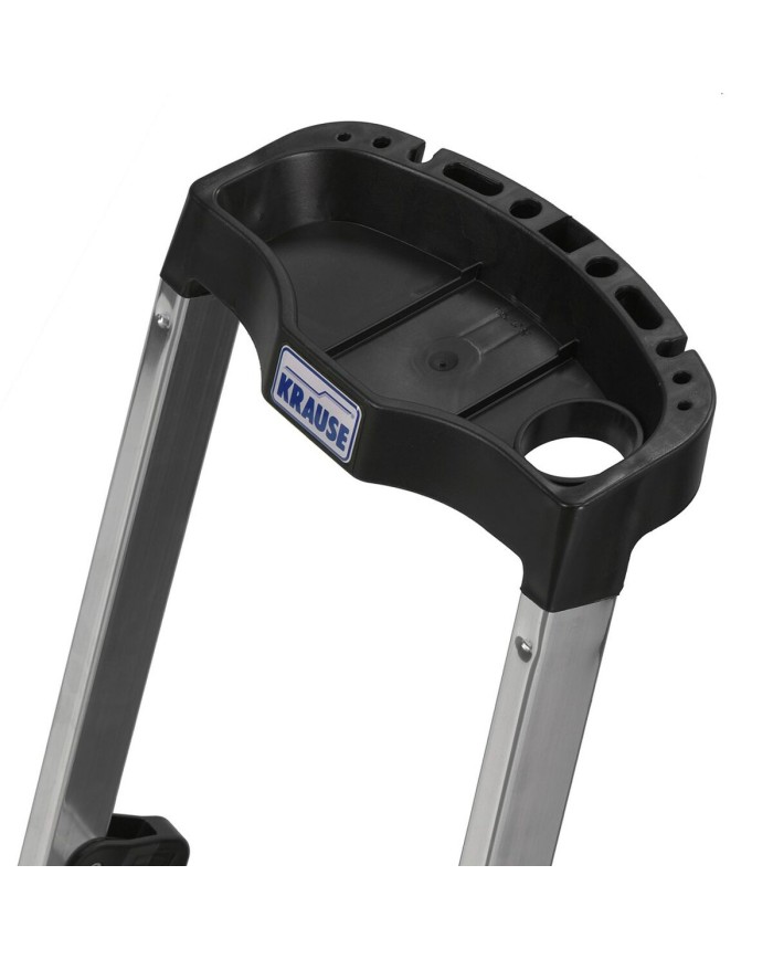 Scala Pieghevole a 3 Scalini Krause 126313 Argentato Alluminio