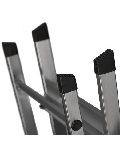 Scala Pieghevole a 3 Scalini Krause 126313 Argentato Alluminio Scala Pieghevole a 3 Scalini Krause 126313 Argentato Alluminio