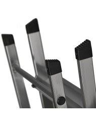 Scala Pieghevole a 3 Scalini Krause 126214 Argentato Alluminio