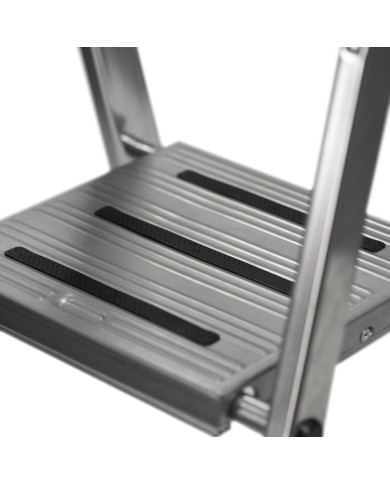 Scala Pieghevole a 3 Scalini Krause 126313 Argentato Alluminio Scala Pieghevole a 3 Scalini Krause 126313 Argentato Alluminio