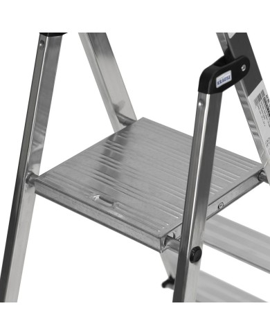 Scala Pieghevole a 3 Scalini Krause 126214 Argentato Alluminio Scala Pieghevole a 3 Scalini Krause 126214 Argentato Alluminio
