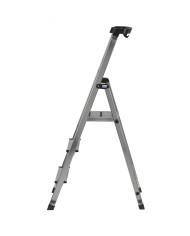 Scala Pieghevole a 3 Scalini Krause 126313 Argentato Alluminio