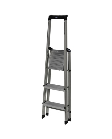 Scala Pieghevole a 3 Scalini Krause 126214 Argentato Alluminio Scala Pieghevole a 3 Scalini Krause 126214 Argentato Alluminio