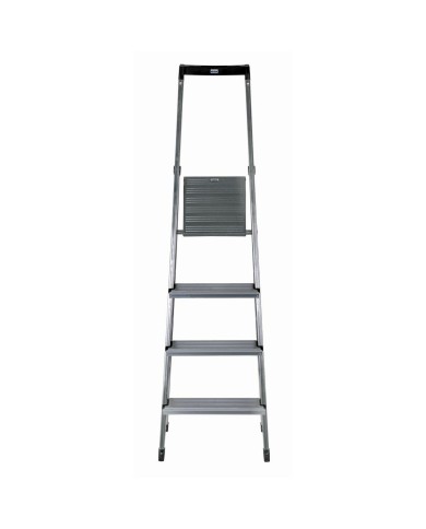 Scala Pieghevole a 4 Scalini Krause 126221 Argentato Alluminio