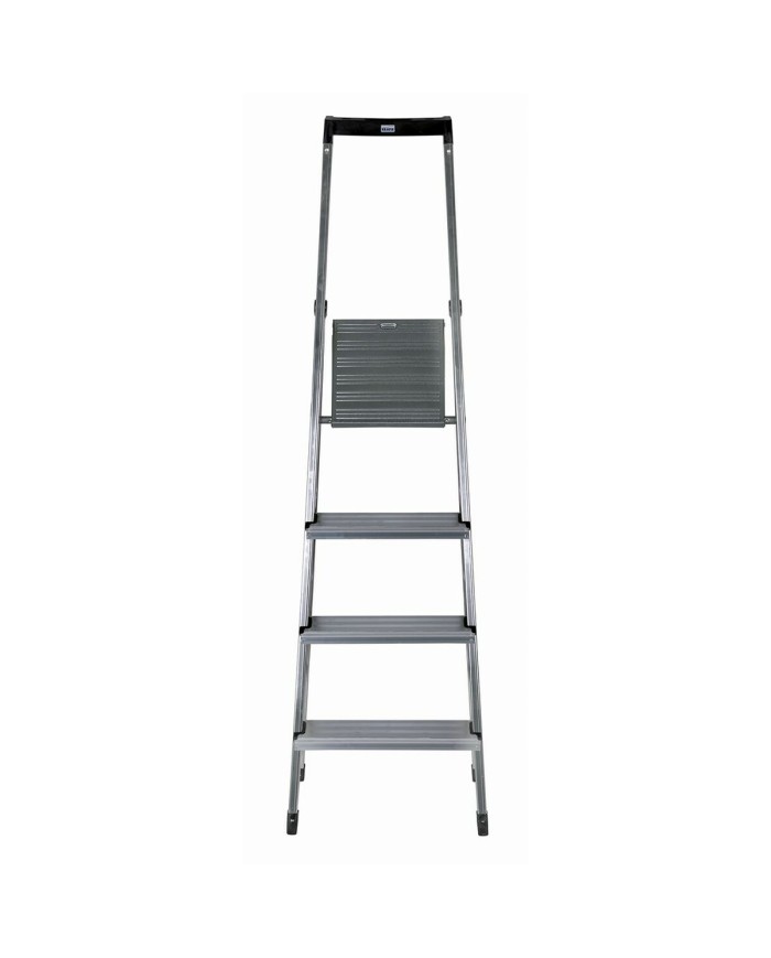 Scala Pieghevole a 4 Scalini Krause 126221 Argentato Alluminio