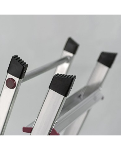 Scala Pieghevole a 5 Scalini Krause 729 Argentato Acciaio inossidabile Alluminio