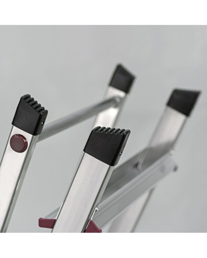 Scala Pieghevole a 5 Scalini Krause 729 Argentato Acciaio inossidabile Alluminio