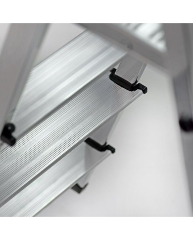 Scala Pieghevole a 5 Scalini Krause 729 Argentato Acciaio inossidabile Alluminio Scala Pieghevole a 5 Scalini Krause 729 Argentato Acciaio inossidabile Alluminio