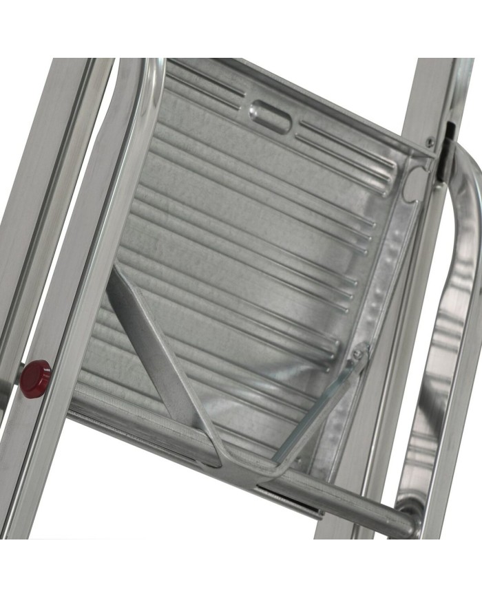 Scala Pieghevole a 5 Scalini Krause 729 Argentato Acciaio inossidabile Alluminio