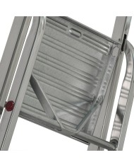 Scala Pieghevole a 5 Scalini Krause 729 Argentato Acciaio inossidabile Alluminio