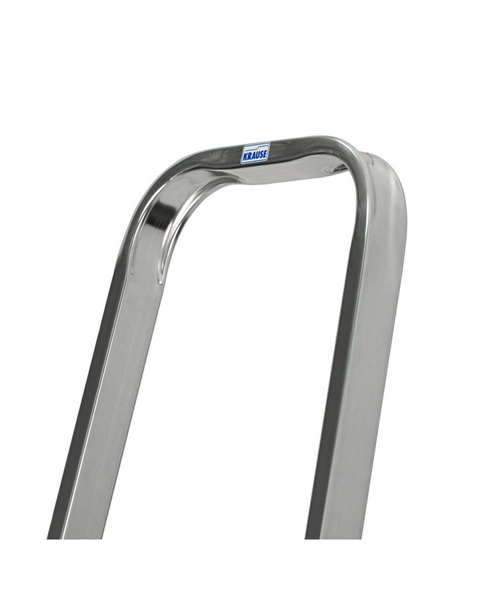 Scala Pieghevole a 5 Scalini Krause 729 Argentato Acciaio inossidabile Alluminio