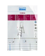 Scala Pieghevole a 4 Scalini Krause 000705 Argentato Alluminio