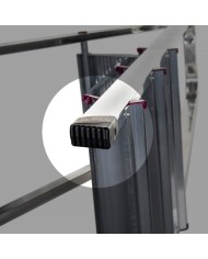 Scala Pieghevole a 4 Scalini Krause 000705 Argentato Alluminio