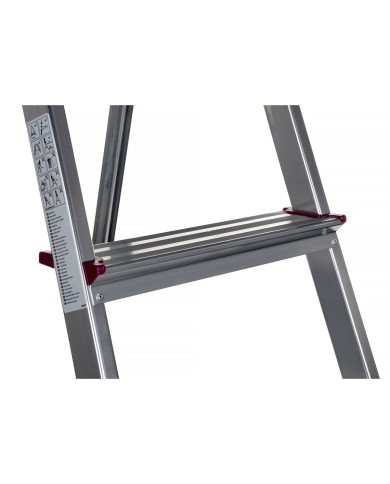 Scala Pieghevole a 4 Scalini Krause 000705 Argentato Alluminio Scala Pieghevole a 4 Scalini Krause 000705 Argentato Alluminio