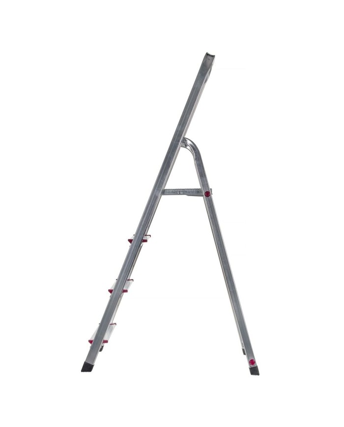 Scala Pieghevole a 4 Scalini Krause 000705 Argentato Alluminio