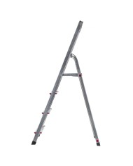 Scala Pieghevole a 4 Scalini Krause 000705 Argentato Alluminio