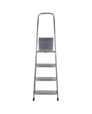 Scala Pieghevole a 4 Scalini Krause 000705 Argentato Alluminio