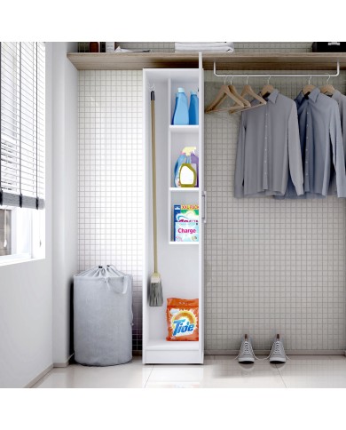 Armadio per Scope Alexandra House Living Bianco Legno MDP 35 x 170 x 32 cm 1 ușă Reversibile Armadio per Scope Alexandra House Living Bianco Legno MDP 35 x 170 x 32 cm 1 ușă Reversibile