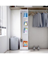 Armadio per Scope Alexandra House Living Bianco Legno MDP 35 x 170 x 32 cm 1 ușă Reversibile