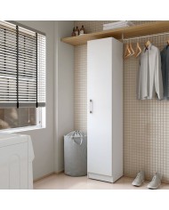 Armadio per Scope Alexandra House Living Bianco Legno MDP 35 x 170 x 32 cm 1 ușă Reversibile